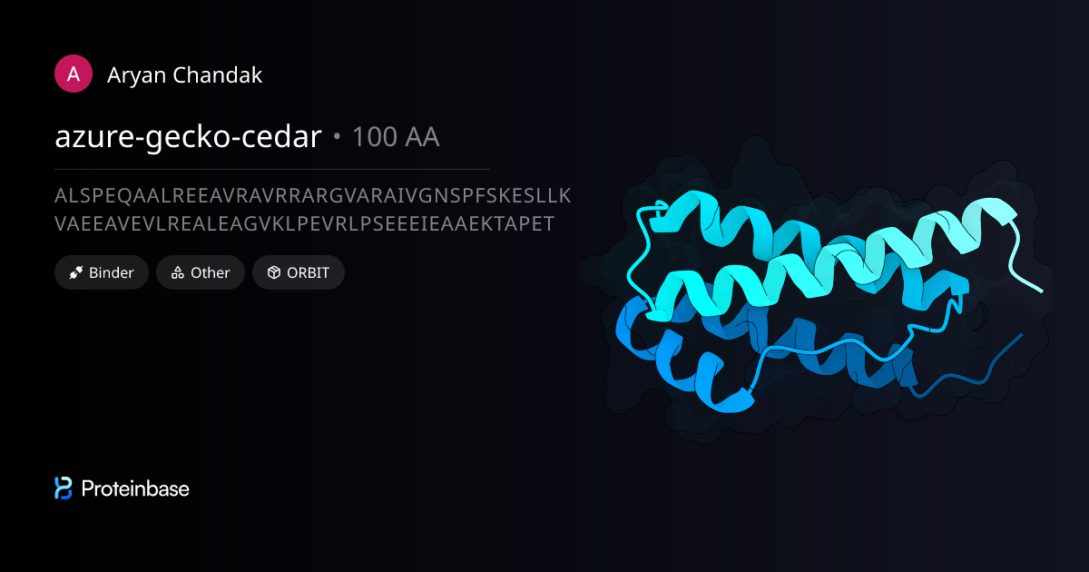 Protein azure-gecko-cedar | Proteinbase