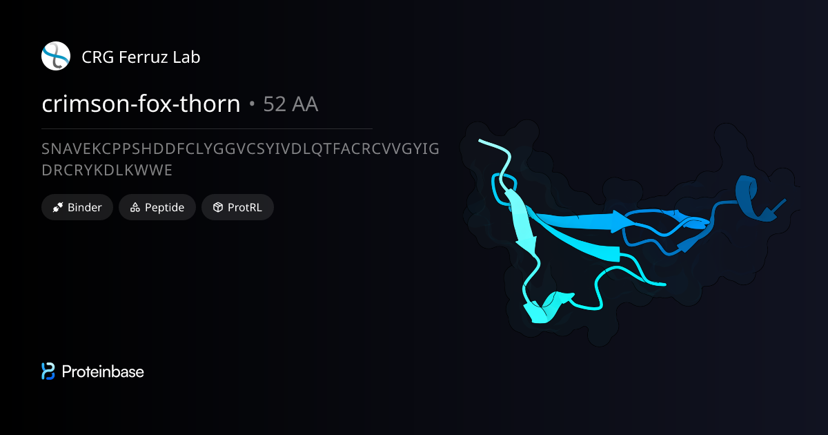 Peptide crimson-fox-thorn | Proteinbase