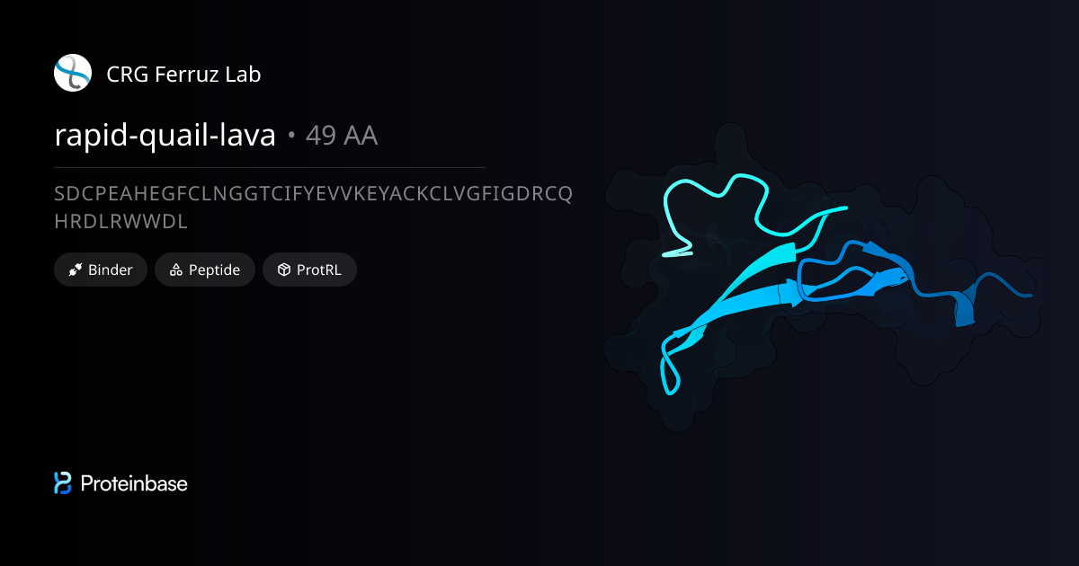 Peptide rapid-quail-lava | Proteinbase
