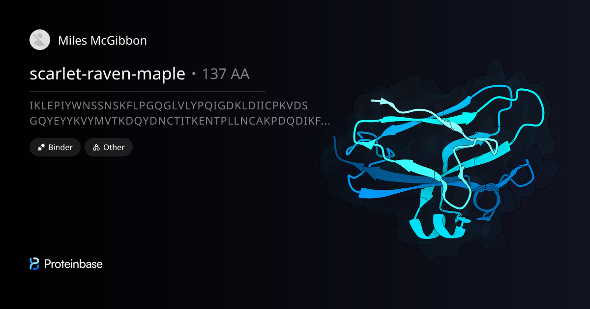 Protein scarlet-raven-maple | Proteinbase